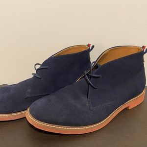 Tommy Hilfiger Navy Blue Suede Chukka Boots